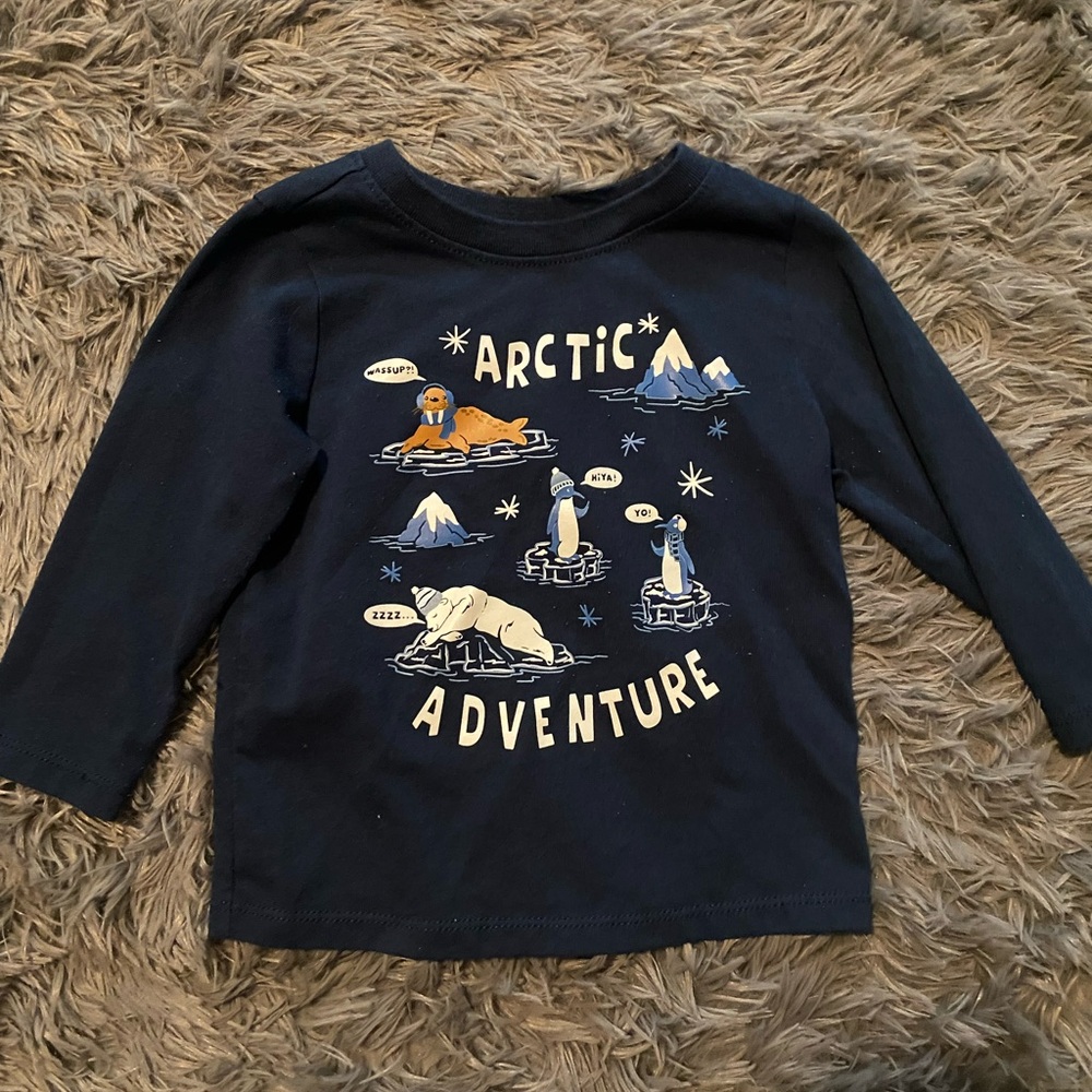 Garanimals Navy Arctic Adventure Long Sleeve Tee